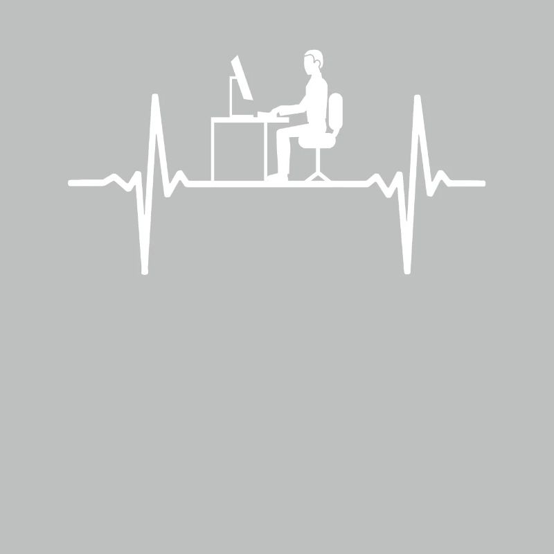 Computer ECG Heartbeat Programmer PC Nerd Pulse