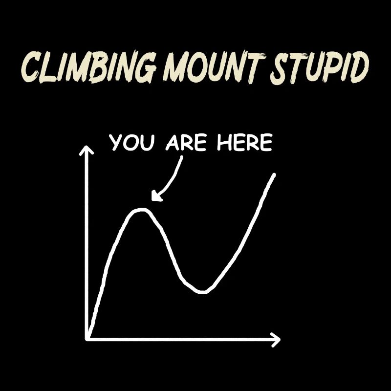 Mount Stupid Effekt Dumme Menschen Sarkastisch