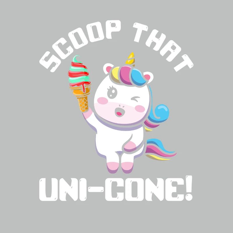 Regenbogen Niedliches Einhorn Eiscreme Liebhaber
