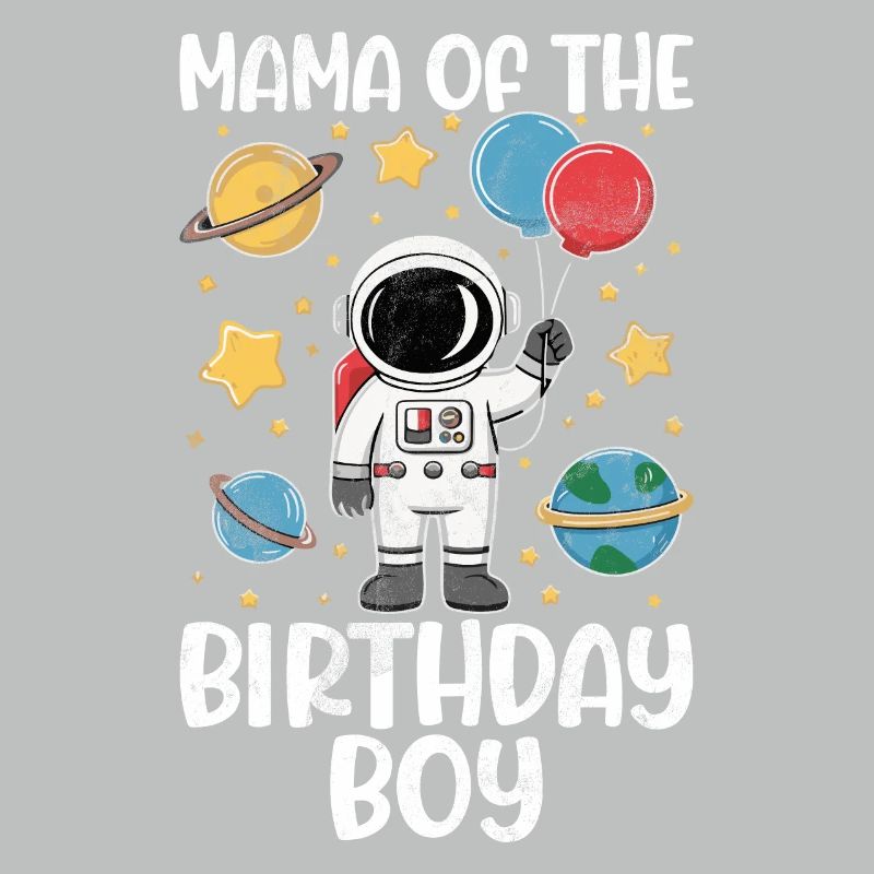 Astronautes de l’espace de la mère de la fille d’anniversaire