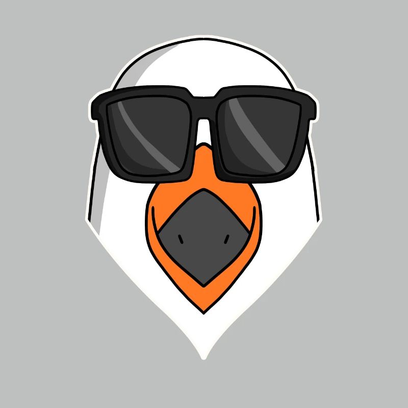 Coole Möwe mit Sonnenbrille