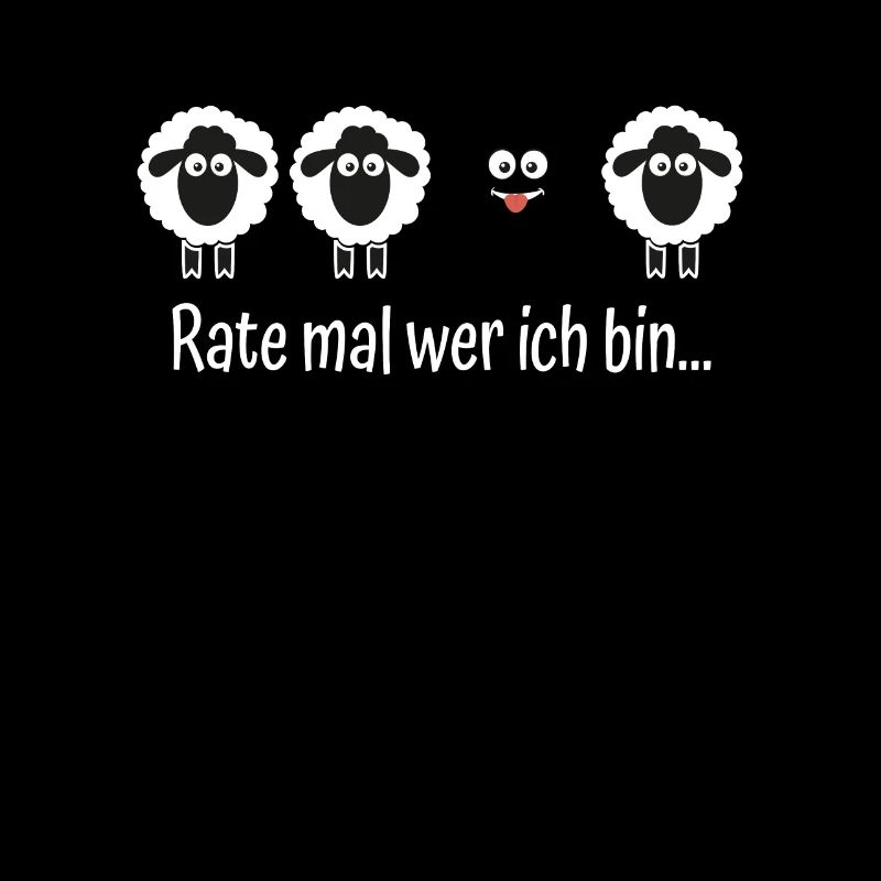 Wer Bin Ich Lustiges Schwarzes Schaf Sarkasmus