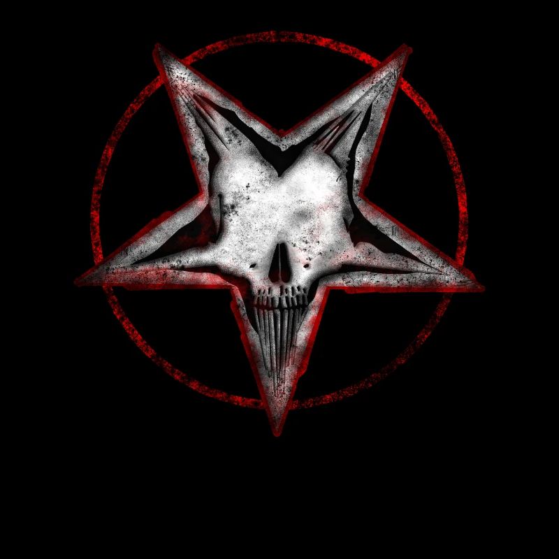 Pentagram skull bones paganism gift idea