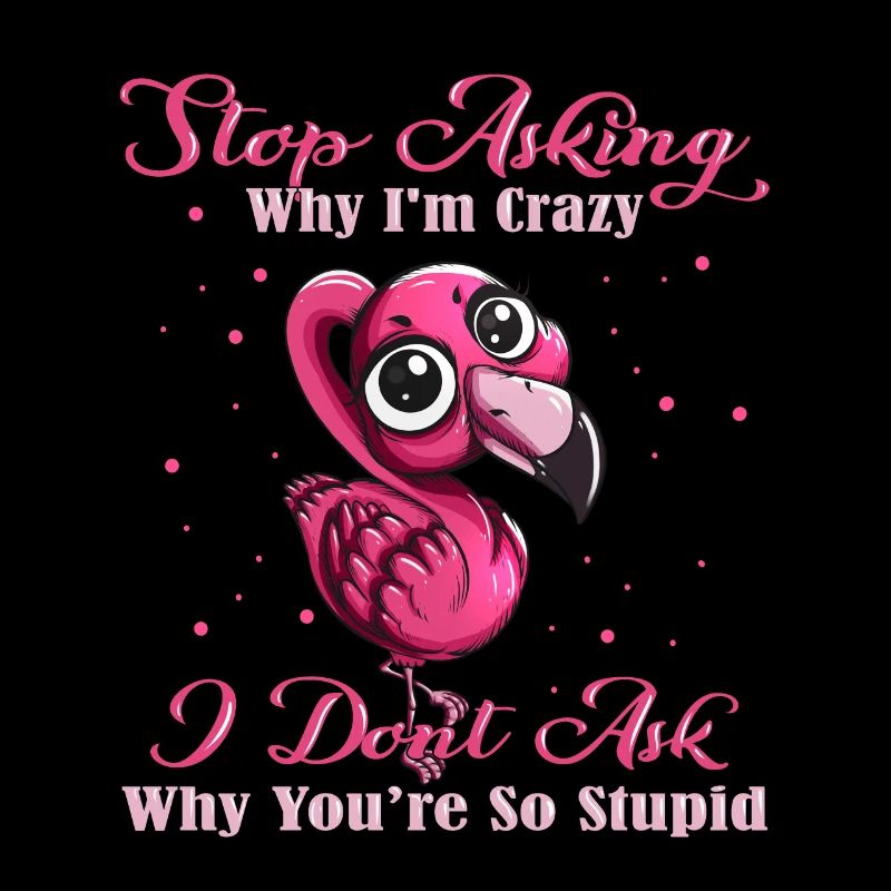Cute flamingo gift with evil saying
