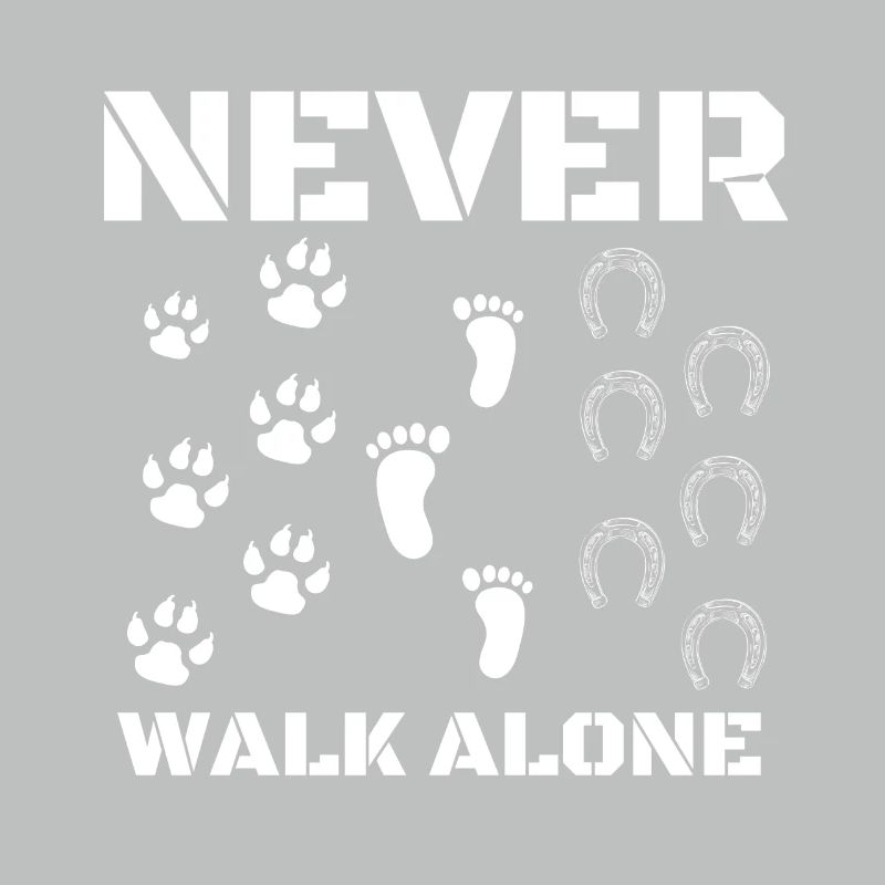 Never Walk alone chien cheval