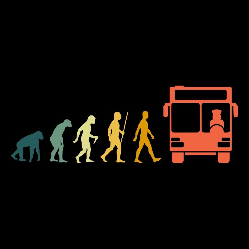 Bus driver evolution bus line bus retro