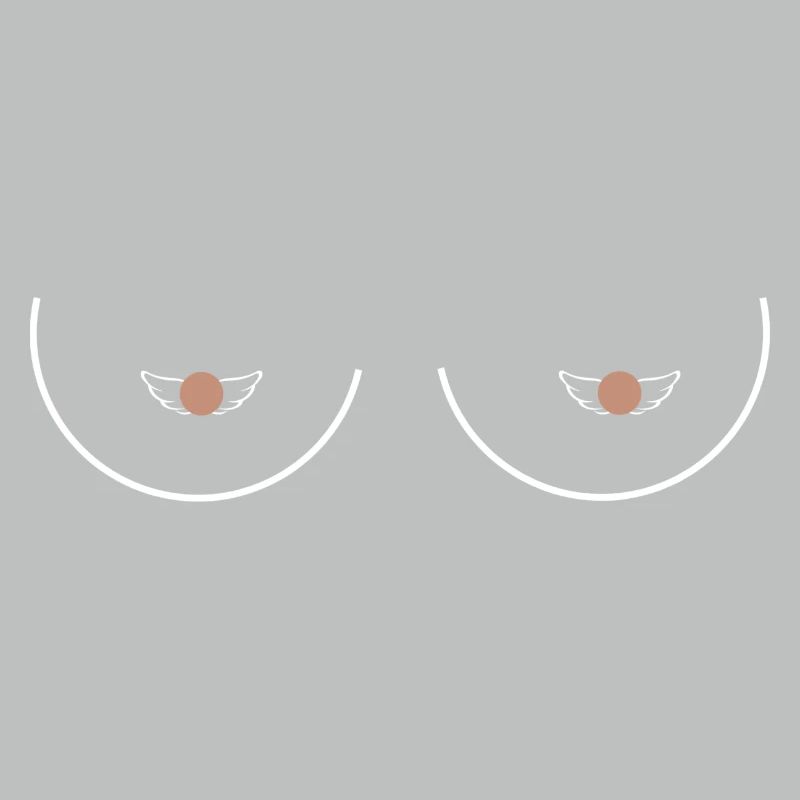 Statement Brüste Herz Nippel lustig Muttertag