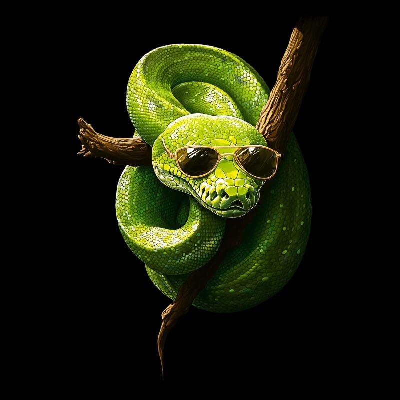 Arbre vert Python Serpents Amoureux Terrarium