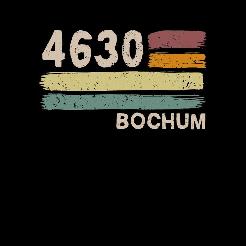 Cadeau de code postal de la ville de Bochum, résidents rétro de Bochum