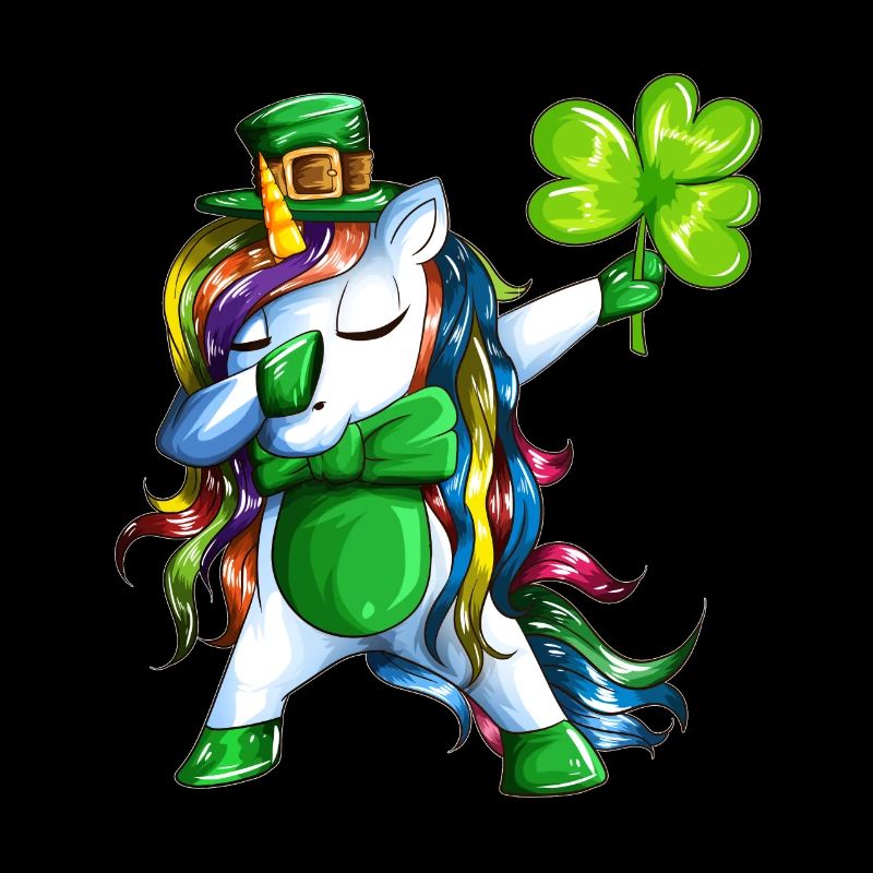 Dab to St Patrick Day Unicorn makes Dabbing