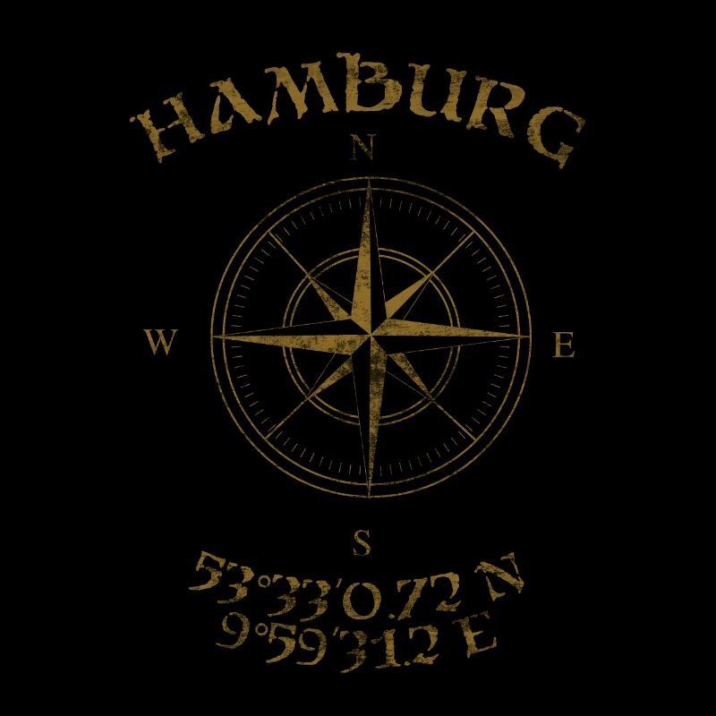 Boussole Coordonnées GPS Hambourg