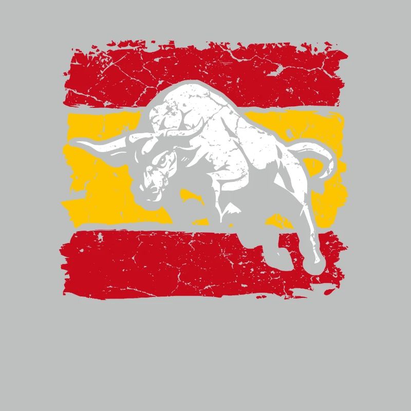 Espagne drapeau avec taureau