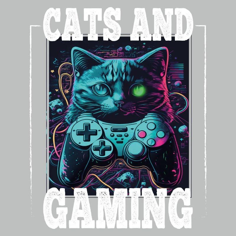 Cats and Gaming Cat Kitten Controller Gaming