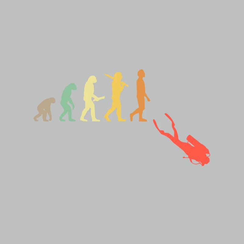 Retro Diving Evolution Gift For Scuba Divers