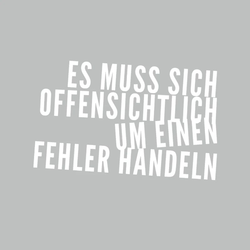 offensichtlich ein Fehler