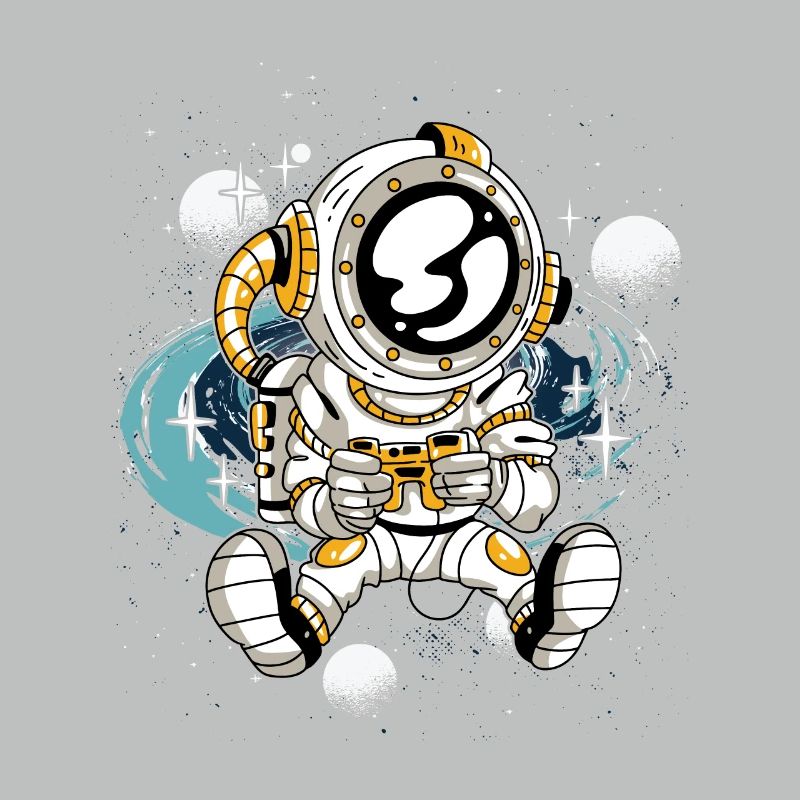 Play Controller Gaming Gamer Astronaut With