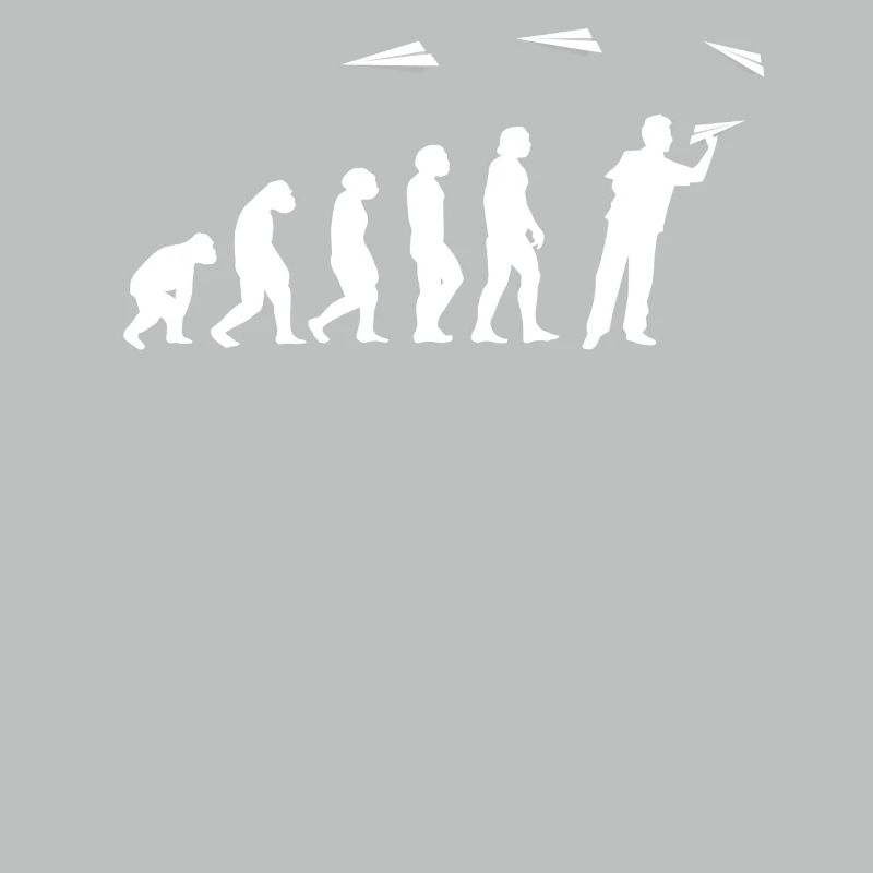 Papier-Flugzeug Piloten Mathe-Lehrer Evolution