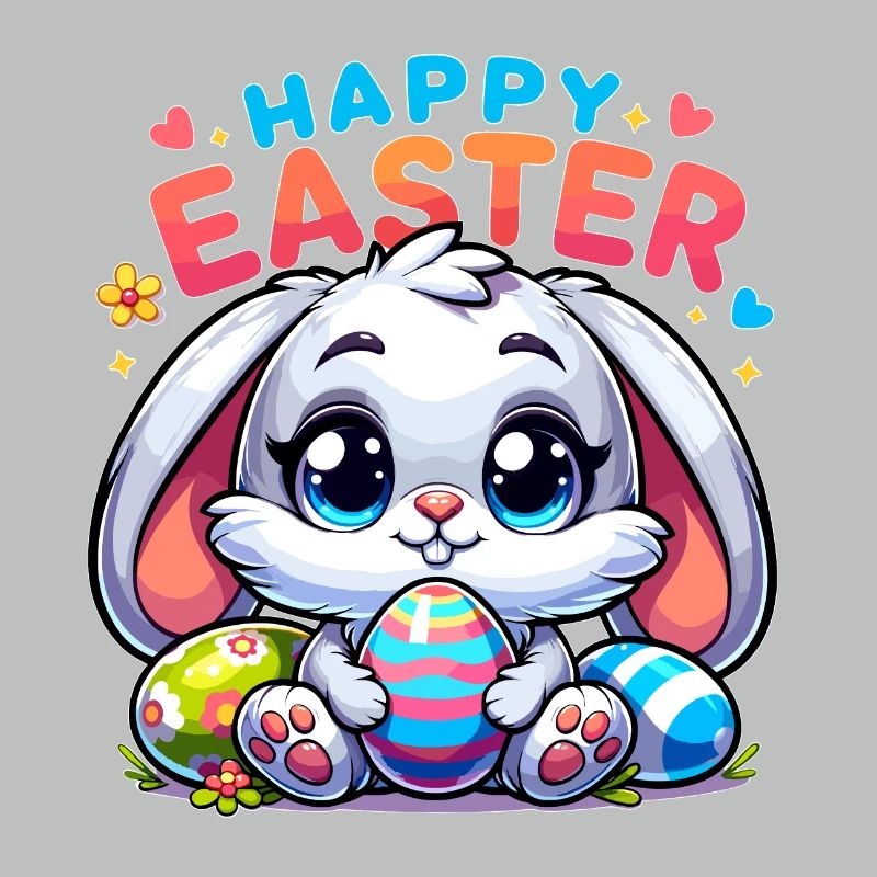 Happy Easter - Easter Bunny Illustration