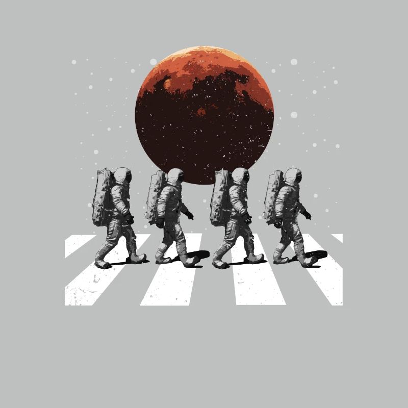 Astronautes En marchant Dans l’espace Mars Espace