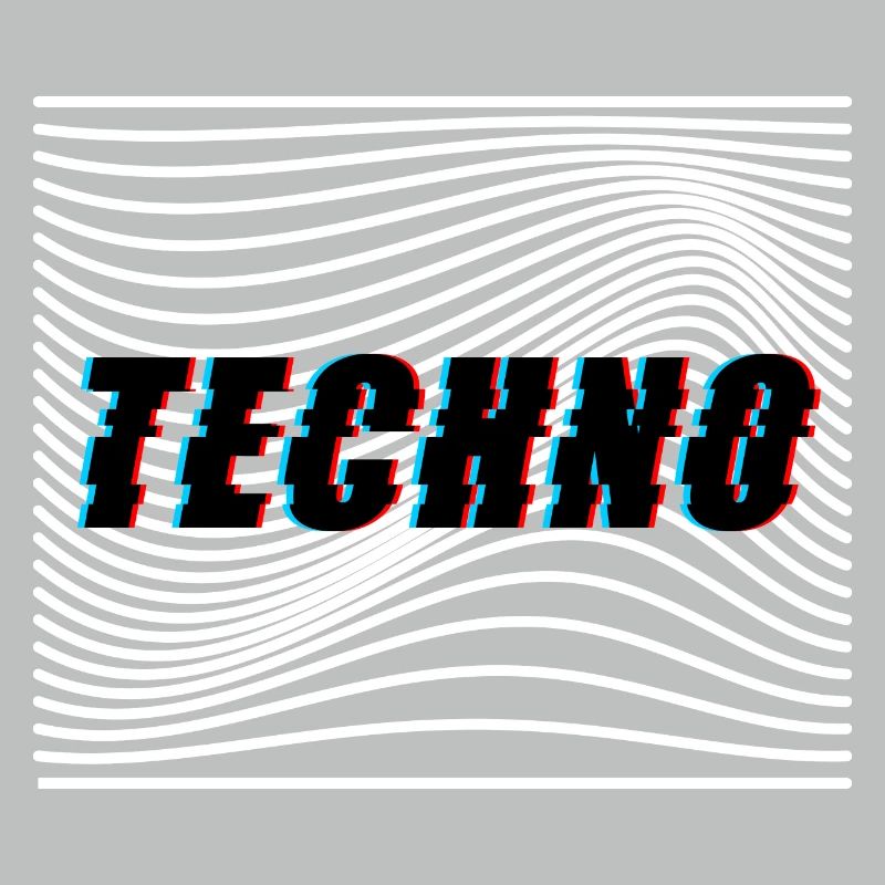 Techno Waves Trippy Psychedelic