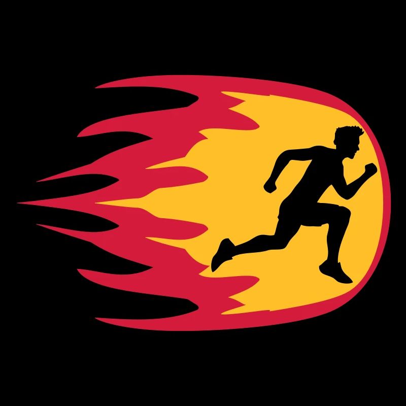 feu flammes brûler sport course sprint rapide endu