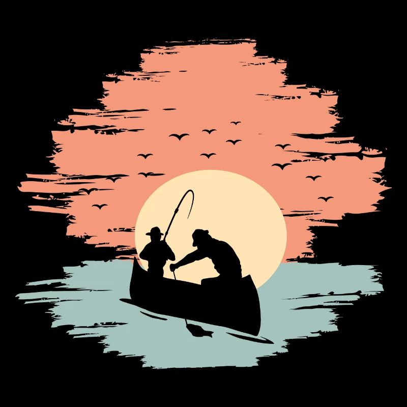Amis pêcheurs à la ligne dans Sunset Gift