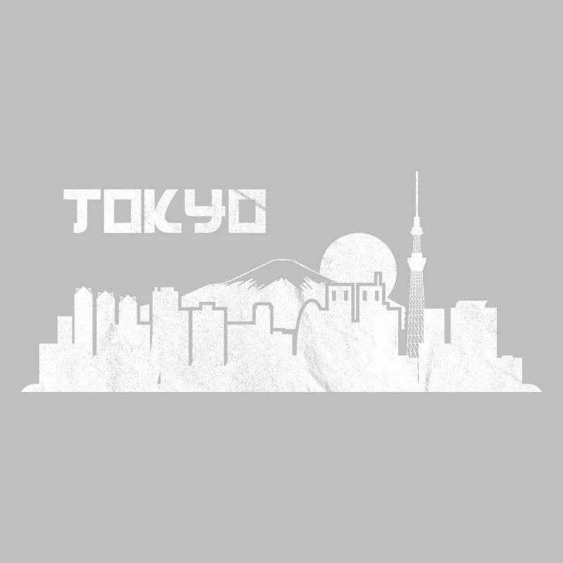 TOKYO SKYLINE BLACK AND WHITE by The Manzanita´s