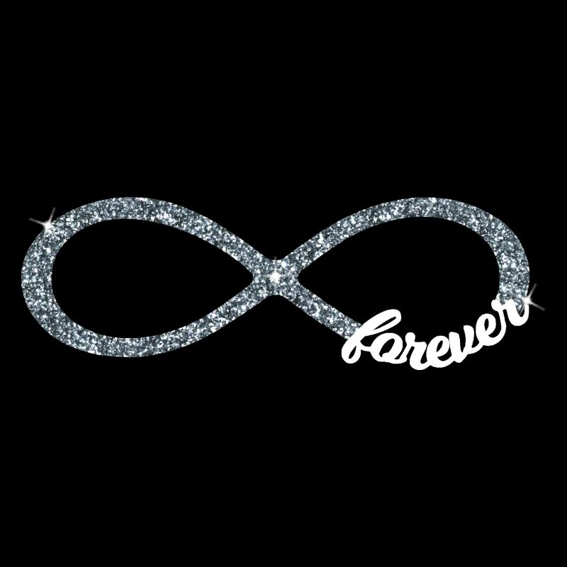 Infinity forever Love Unendlichkeit silber Glitzer