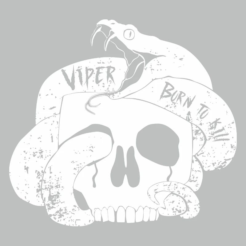 Viper Born To Kill Snake Skull