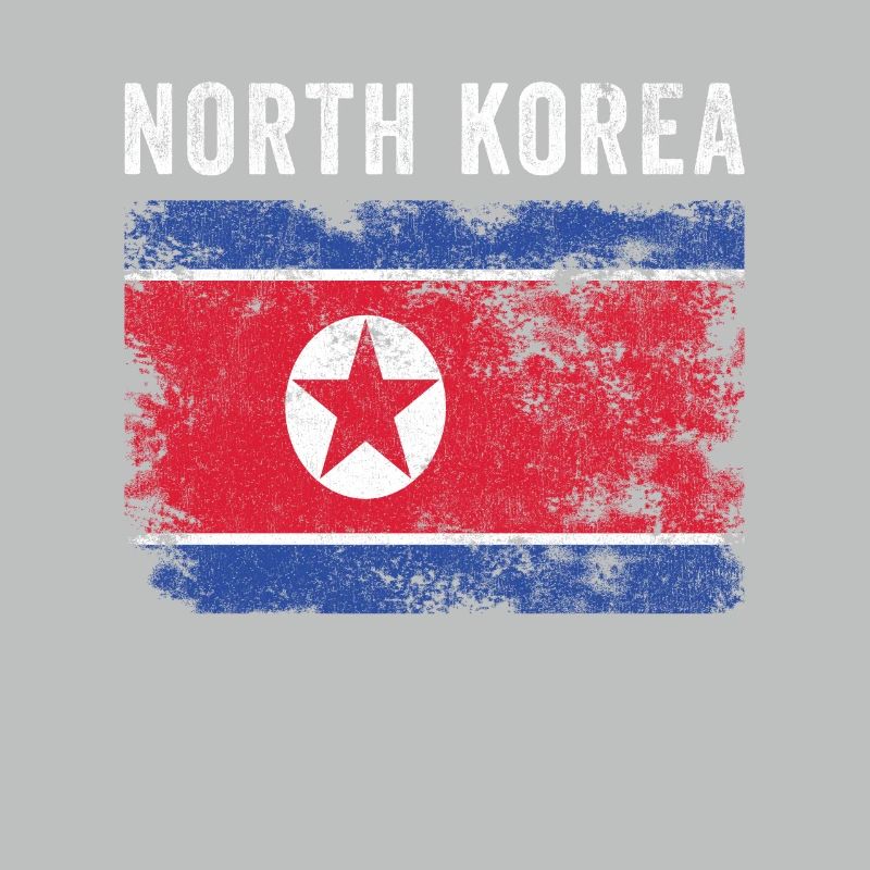 North Korea Flag Distressed