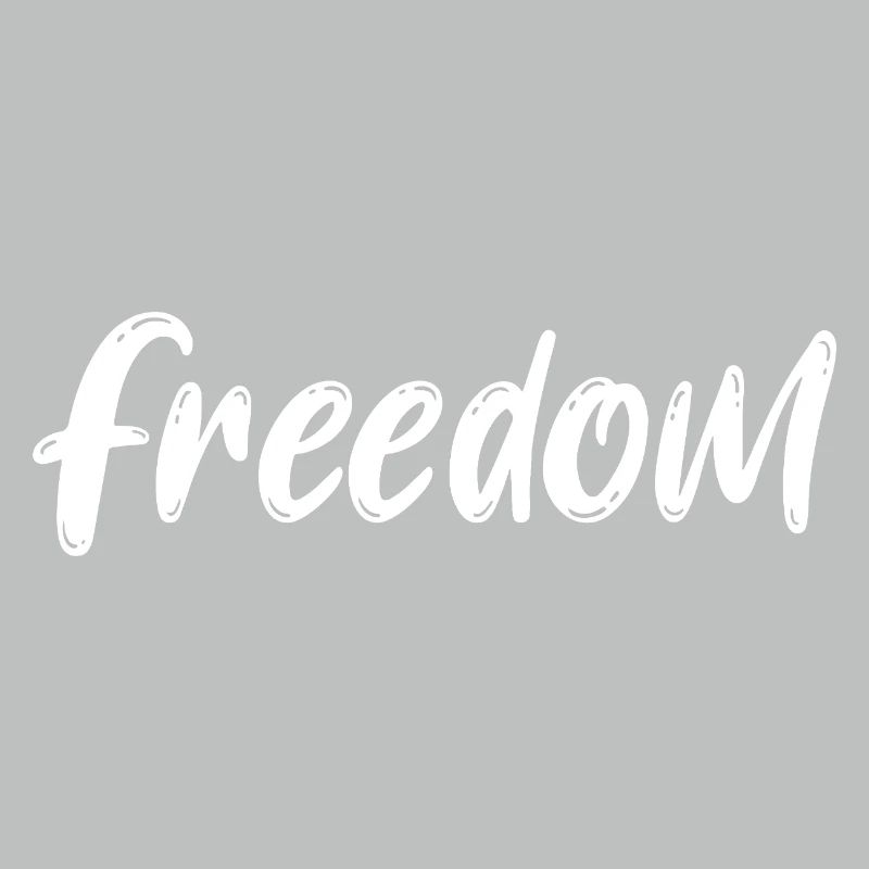 Freedom Brush Script Monochrome Statement