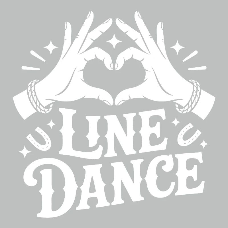 Graphique de la main en forme de cœur LineDance