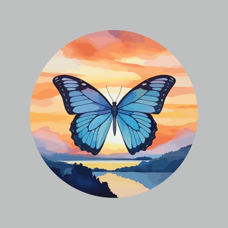 Morpho Papillon Bleu