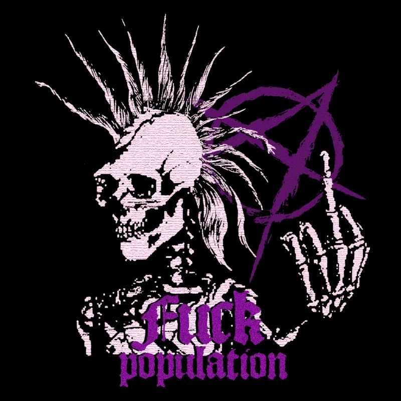 Skeleton Punk Iroquois Anarchy Middle Finger Viol
