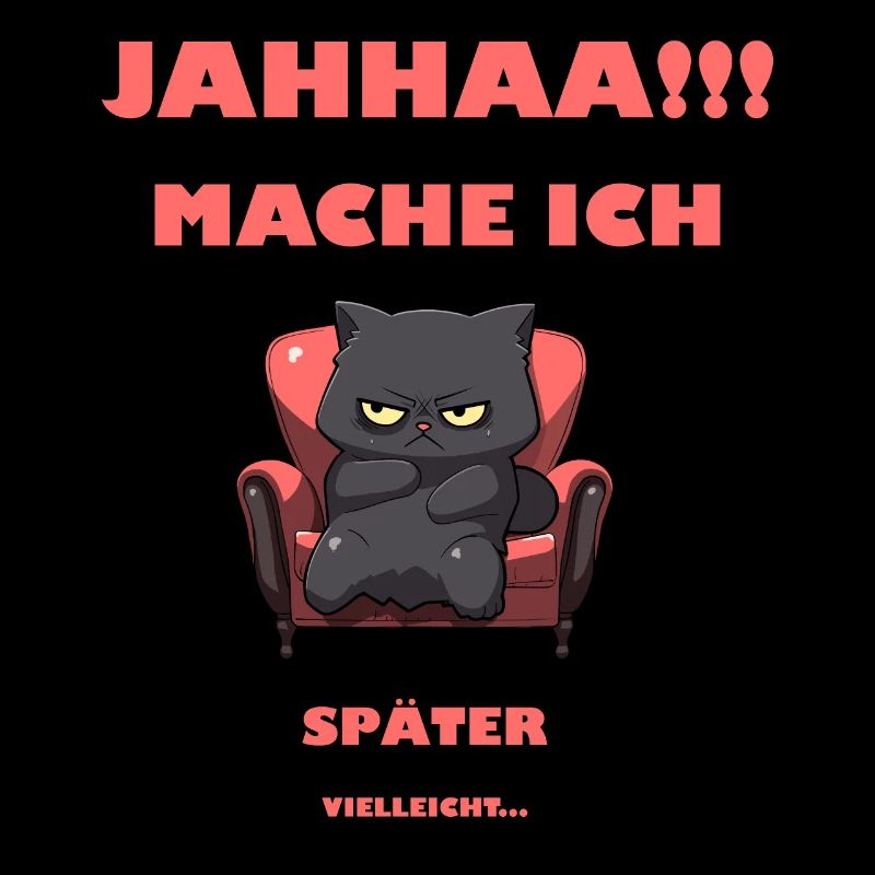 Jahaaa - Mache Ich - Vielleicht - Katze Spruch