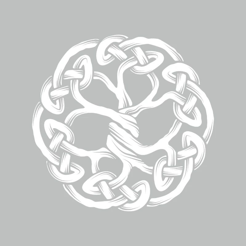 Celtic tree. White.