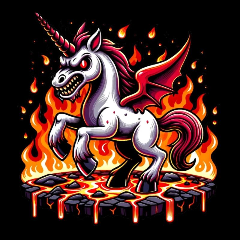 Licorne de feu maléfique