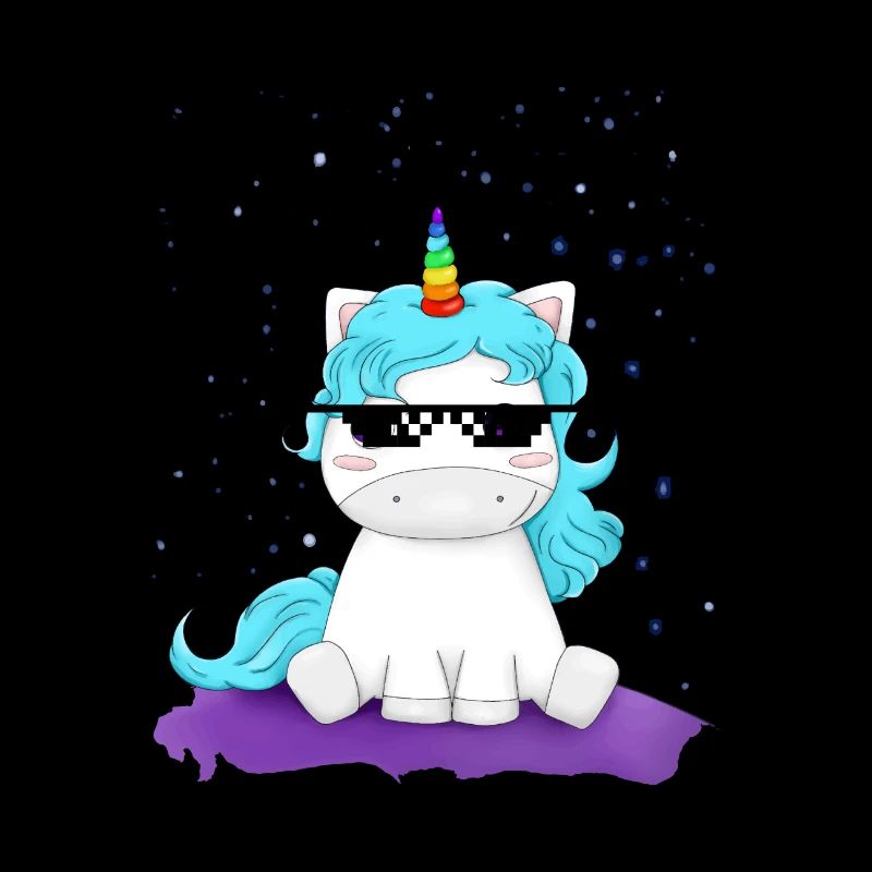 Einhorn mit Sonnenbrille