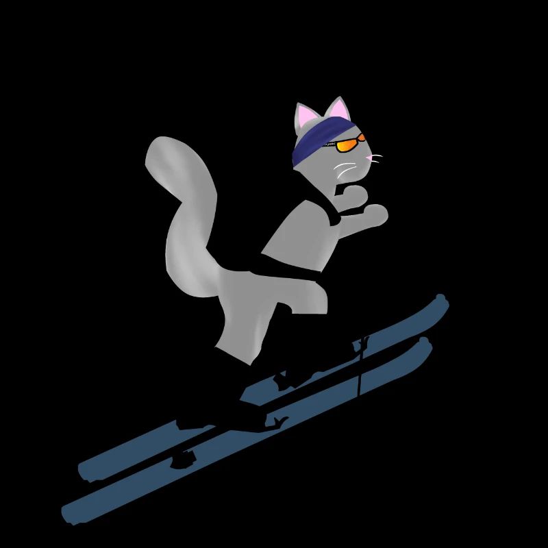 Chats Ski Ski Tour de ski chaton Design