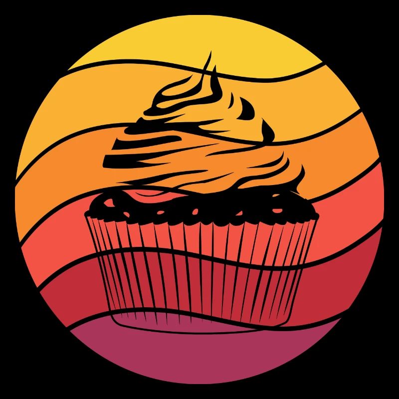Cupcake Retro Style Vintage