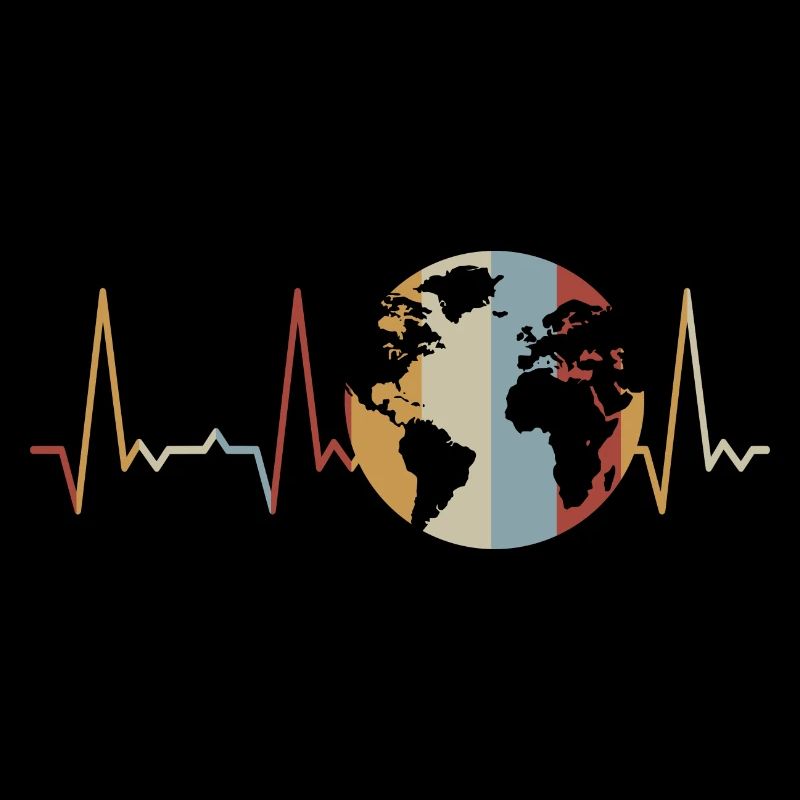 Heartbeat Globe Earth