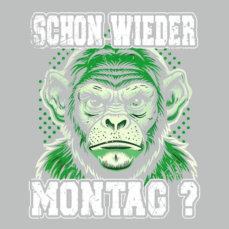 Lundi encore ? Conception de singe drôle