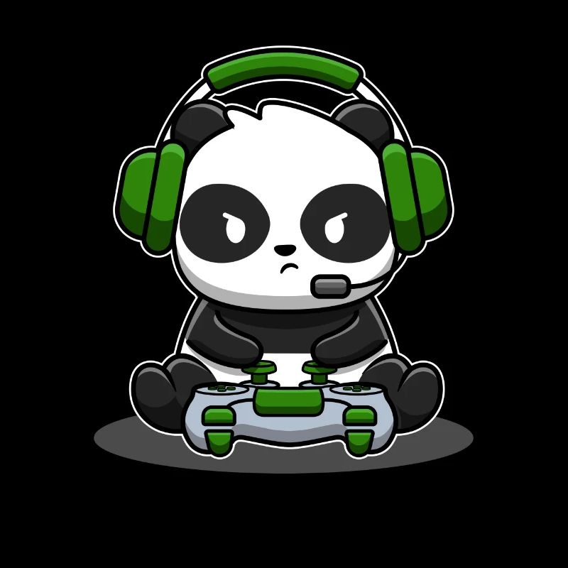 Panda Gamer Controller Gaming Panda Bear jeu vidéo