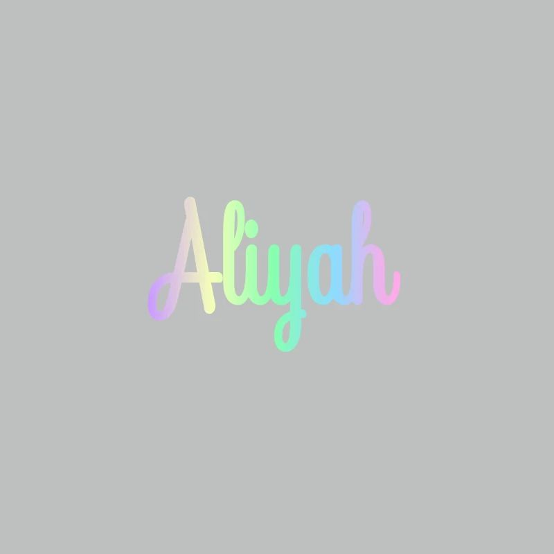 ALIYAH Rainbow Minimalist Cursive