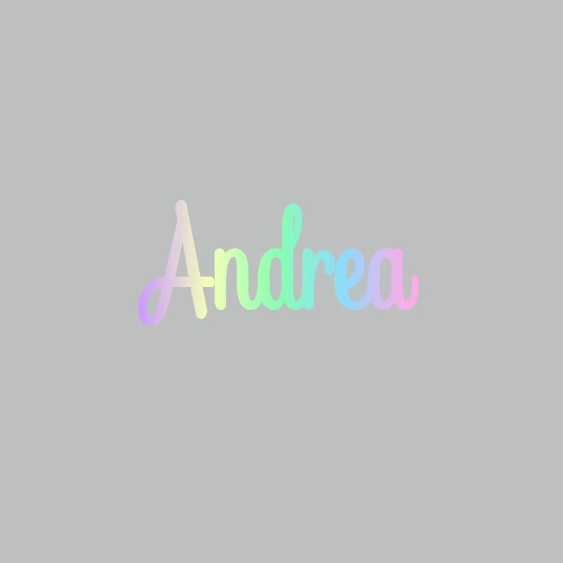 ANDREA Rainbow Minimalist Cursive
