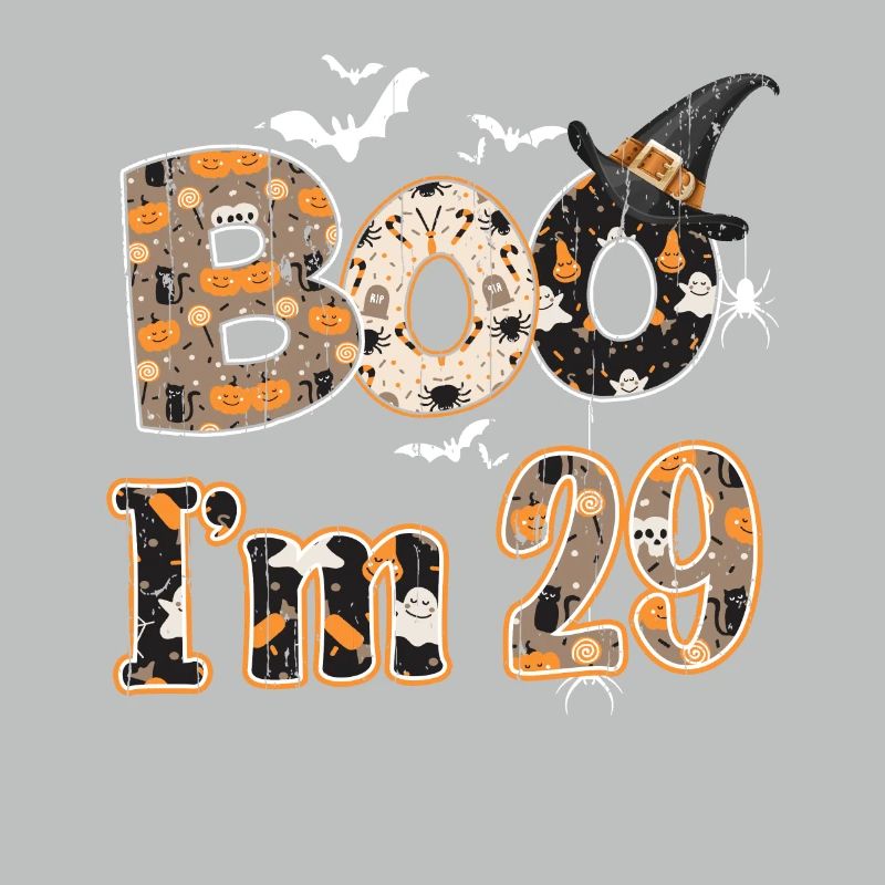 Halloween Pattern Ghost Creatures Naissance Age 29
