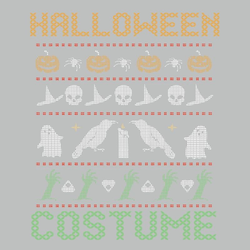 Stitch Pattern Horror Scary Creatures Halloween