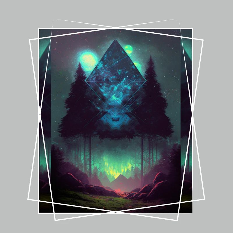 Geometric Nature Trance Polygon Abstract Mystical