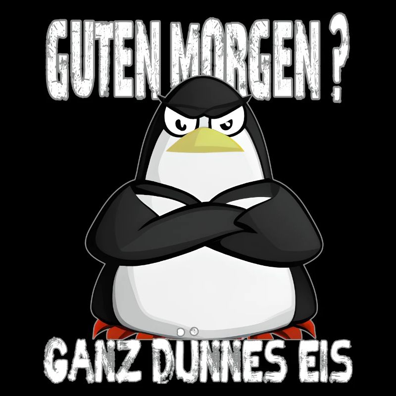 Ganz Dünnes Eis Morgenmuffel Pinguin Kaffee