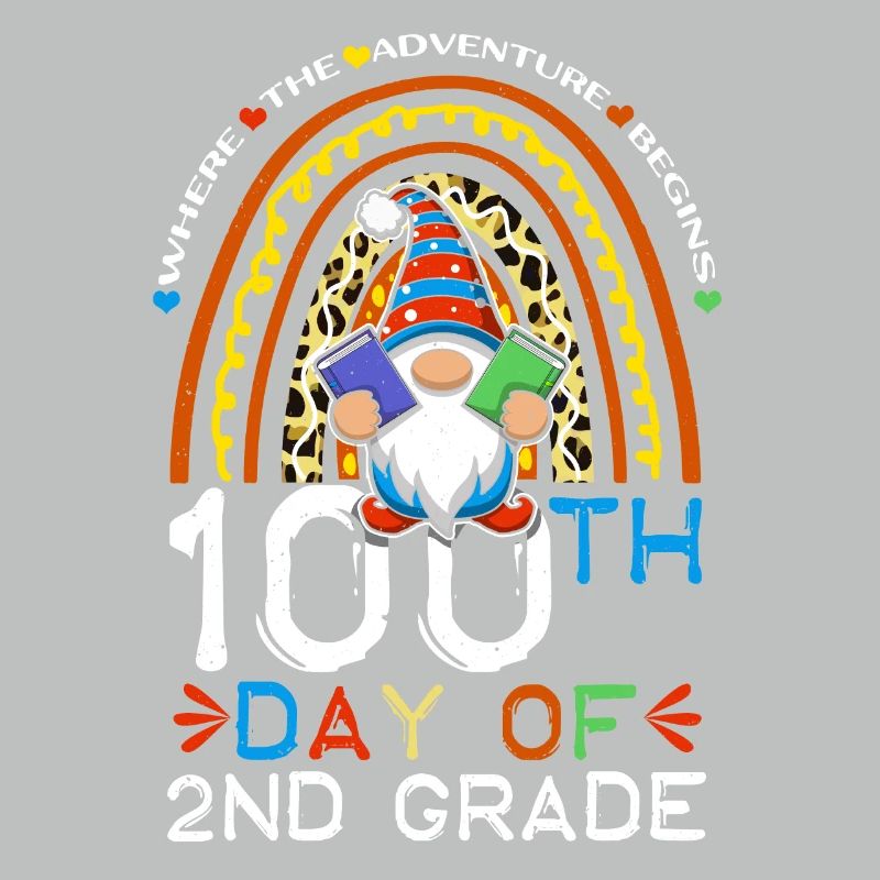 Gnome de 2e année Joyeux 100e jour 100 jours d’école